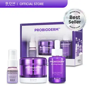 BIOHEAL BOH Probioderm 3D Lifting Skincare Set | Anti-Aging Face Moisturizer Night Cream, Ampoule & Facial Serum Spray | Korean Skin Care Kit for Firming & Hydration | K Beauty Gift Set for Women