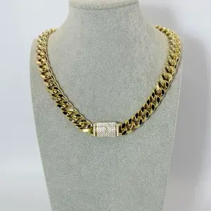 17 inche Long Monaco Choker with Rhinestone Accents Gold Plated for Stylish Outfits