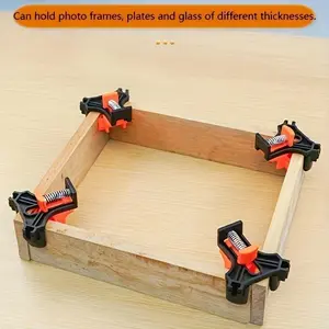 4-Piece Adjustable 90-Degree Angle Secure Clamp Set, Durable Reusable Woodworking Tool, Perfect for Right Angles and T-Joints
