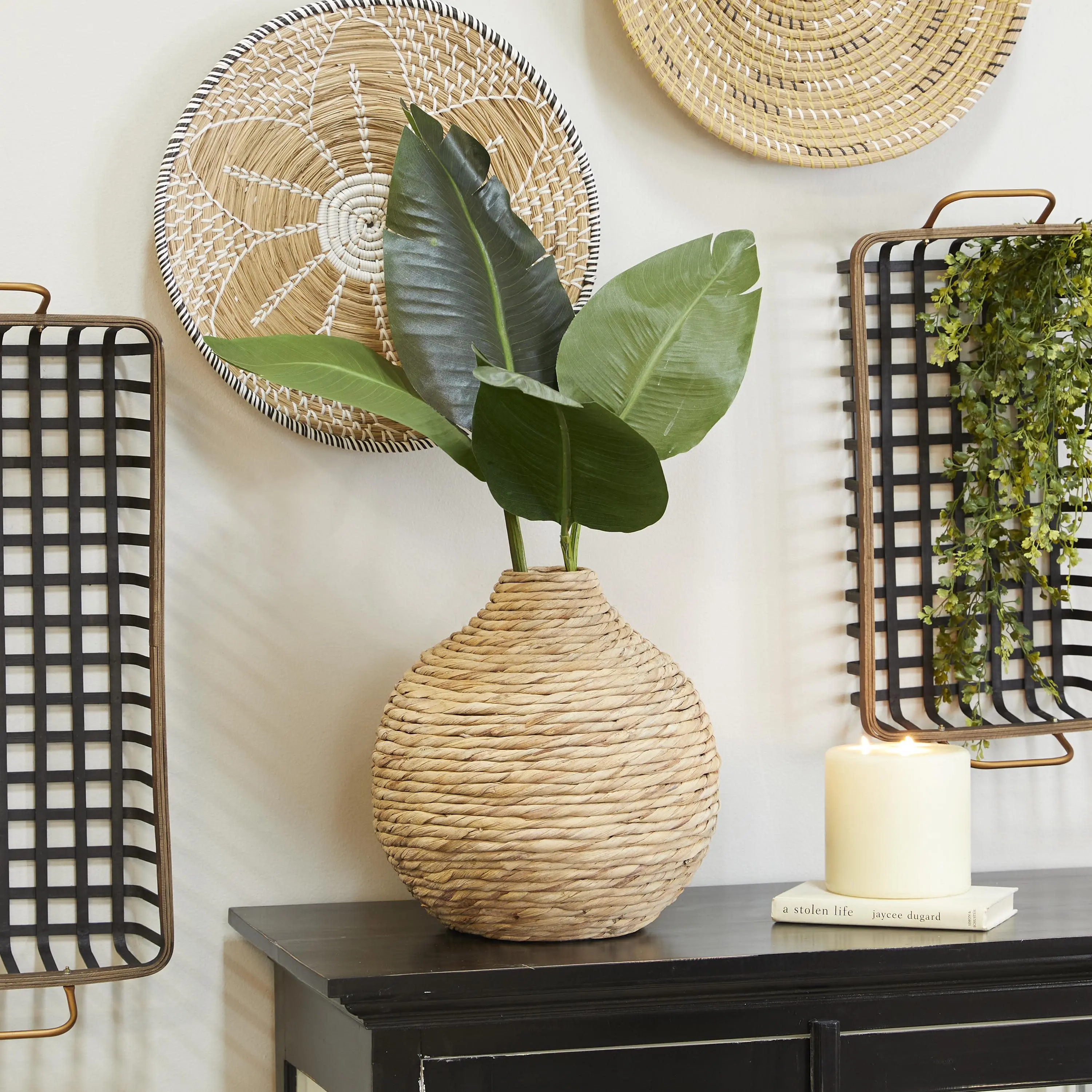 Seagrass  Handmade Tall Woven Floor Decorative Vase