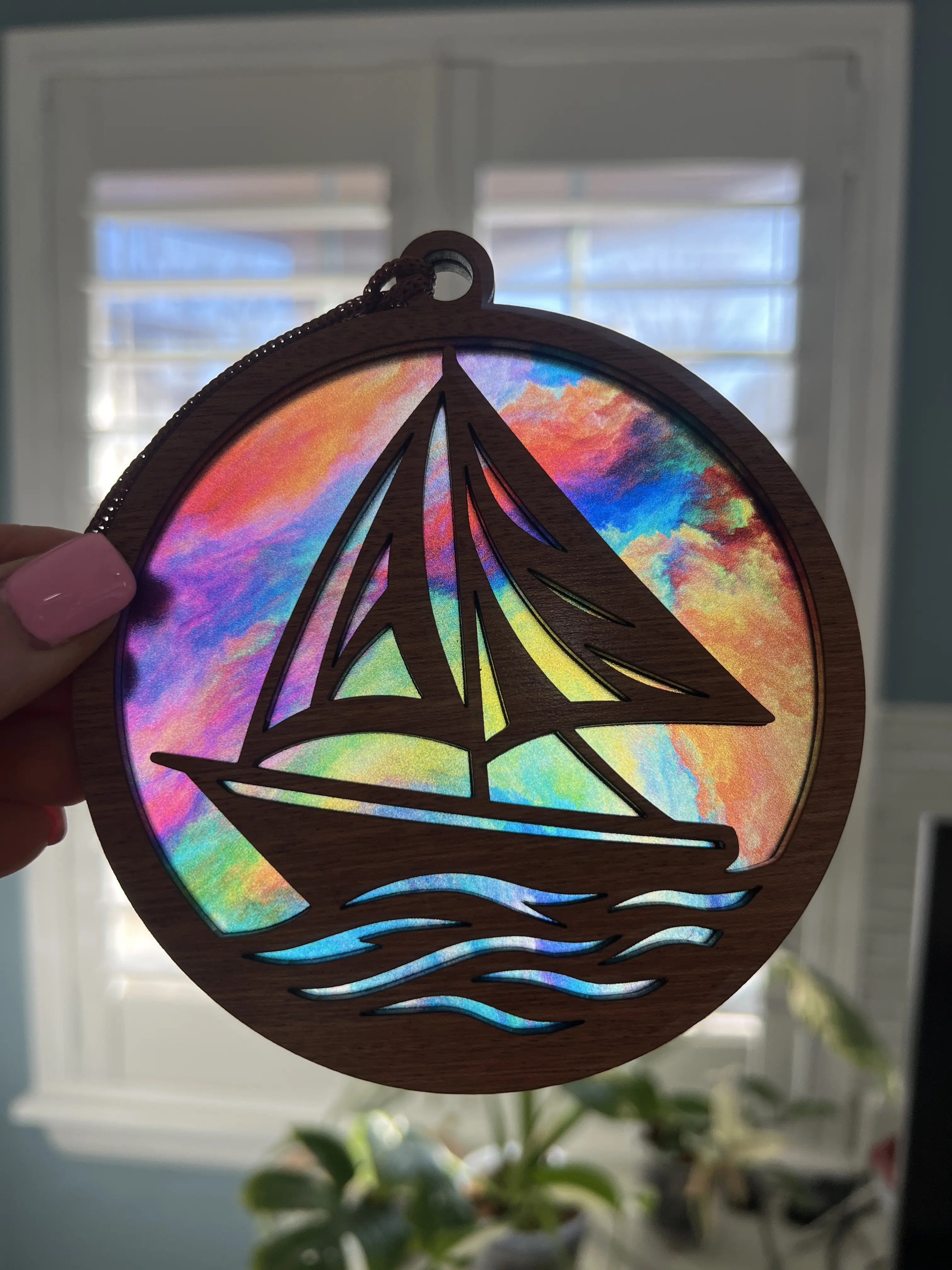 Sailboat Suncatcher for Sunny Window Sailboat Suncatcher for Sunny Window