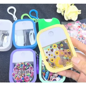47pcs 38ml Small Spray Bottle with Stickers Kits ,Hand Sanitizer With Wraps Sets Can Be Used To Refill Alcohol, Perfume, Hand Sanitizer, Etc.