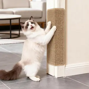 Door protector to prevent cat scratching, size 19.6inch x 7.8inch, cat corner protector, anti-scratch door frame and furniture protector, suitable for indoor cats