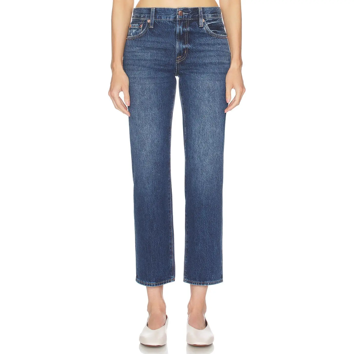 PISTOLA Issa Mid Rise Ankle Straight Leg Jeans in Mirage