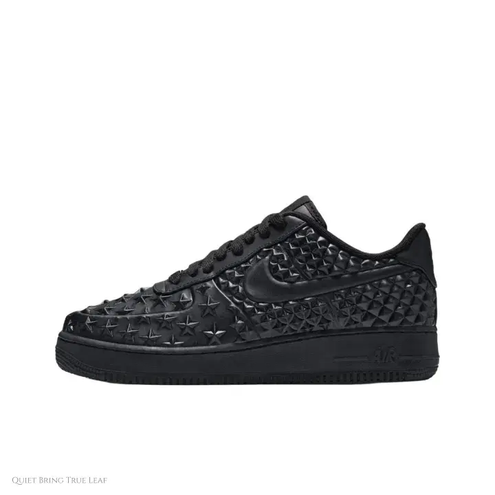 Solid Black Embossed Low Top Casual Sneakers | Premium Star-textured Leather Upper & Cushioned Inner Sole | Fit Daily Commute Street Walks School Trips | Unisex for Both Men and Women