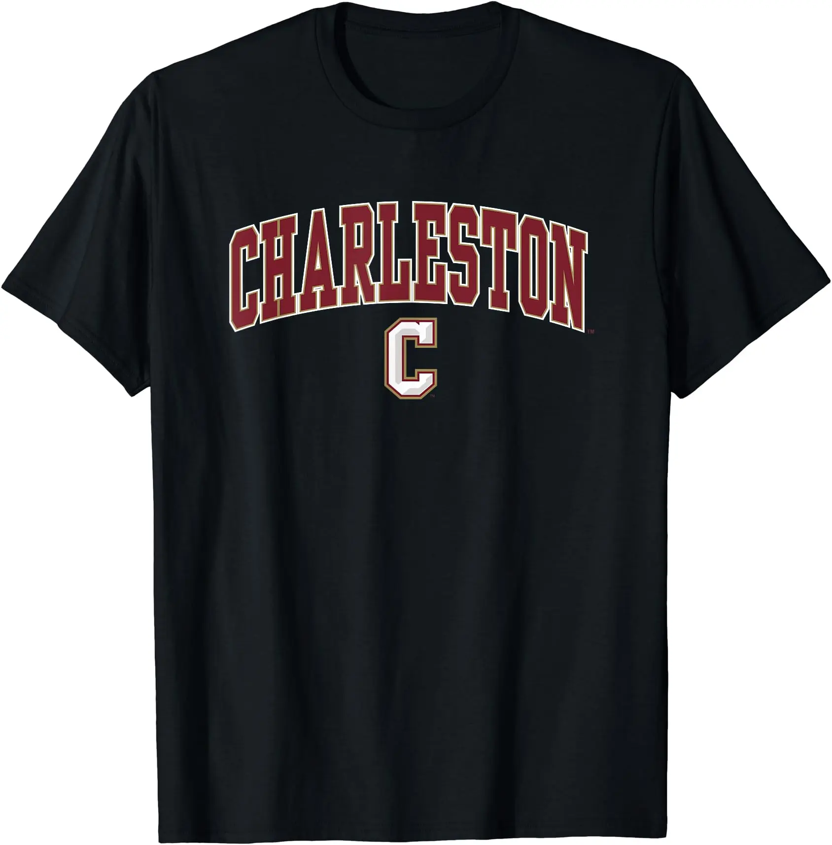 Charleston Cougars Arch Over Logo Officially Licensed T-Shirt, Gift Shirt, Cotton, Crewneck, Size S-3XL
