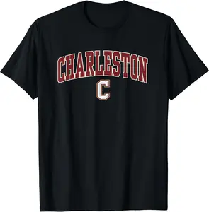 Charleston Cougars Arch Over Logo Officially Licensed T-Shirt, Gift Shirt, Cotton, Crewneck, Size S-3XL