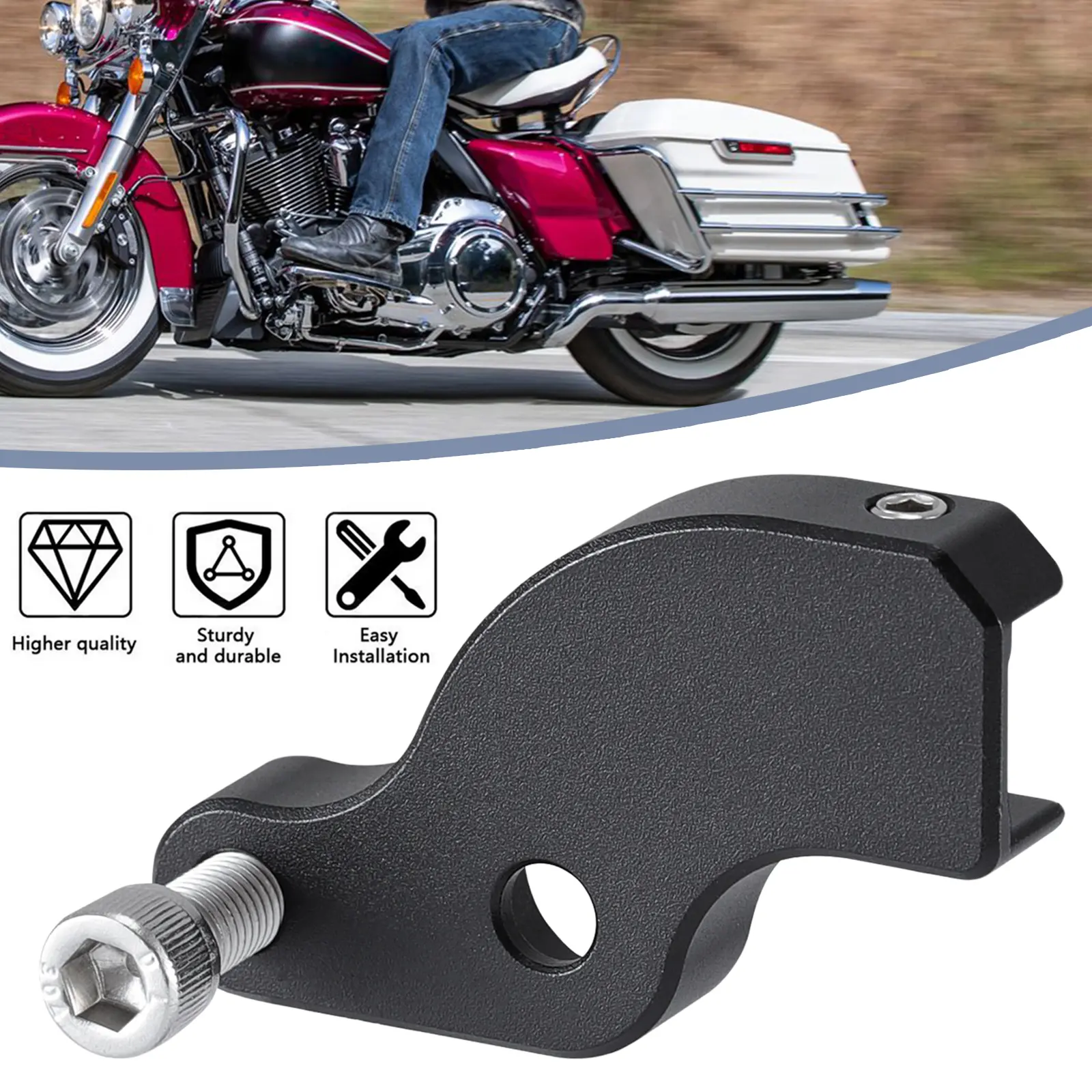 Motorcycle EZ-Shift Neutral Gear Assist Bracket Black, for Harley M8 Softail & Touring Models 2017-2025