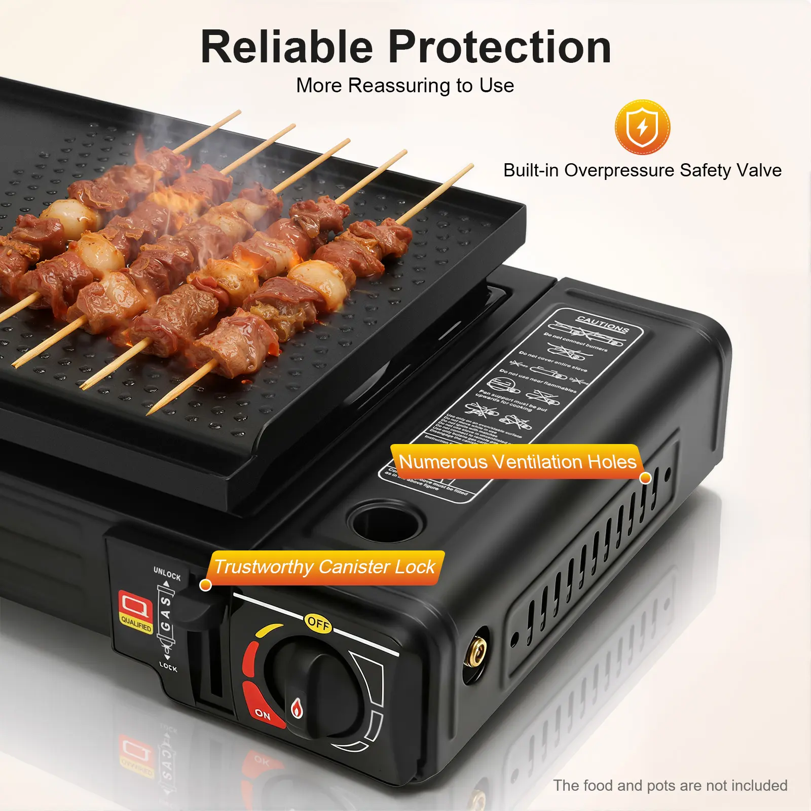2-Burner Portable Gas Stove - Outdoor Portable Stove with Adjustable Burners, Automatic Ignition, Dual Fuel Compatibility for Butane & Propane, Ideal for Camping & Backyard Cooking
