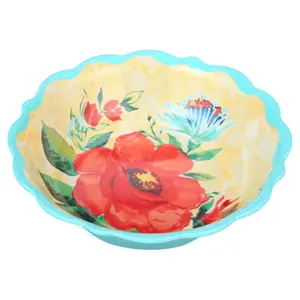 The Pioneer Woman Delaney Melamine Bowl, Teal Pioneer Women