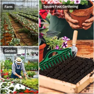 Seeding Tool, Soil Drilling Tool, Gardening Seeding Spacing Tool, Suitable for Farming, Home Garden Planting, Agricultural Hoe