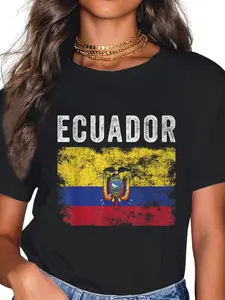 100% Cotton Unisex Ecuador Flag Distressed - Men Women - Ecuadorian Flag T-Shirt