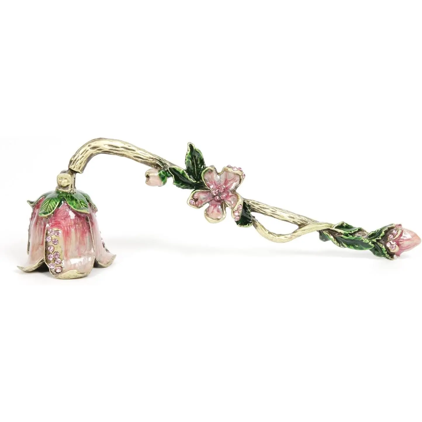 Floral Candle Snuffer, Enameled Candle Extinguisher, Vintage Flower Candle Accessory, Home Decor (Pink)