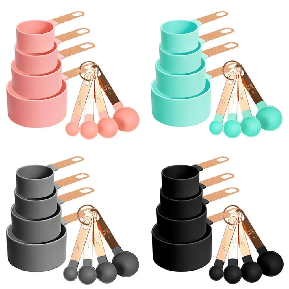 Measuring Cup & Spoon Set, 8 Counts/set Baking Measuring Cup & Spoon Set, Kitchen Measuring Utensils for Cooking & Baking