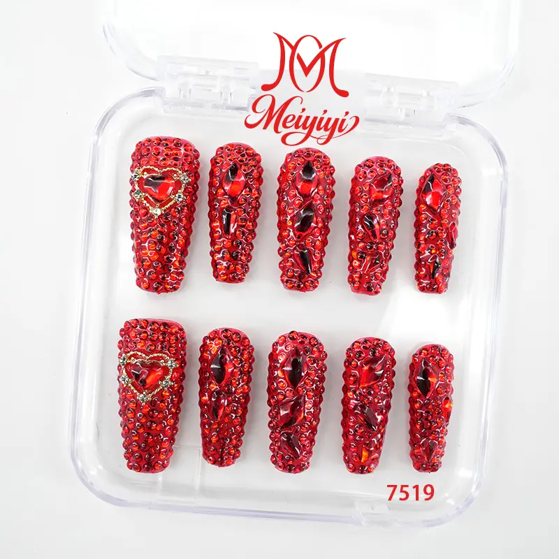 .DP.7519.Valentine's Day themed wearable nails