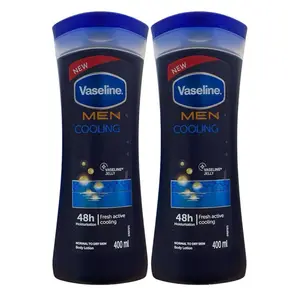 Vaseline Men Cooling 2 Pack 48h Active Cooling - Skin Care for Comfort - Skincare - 400mL Each