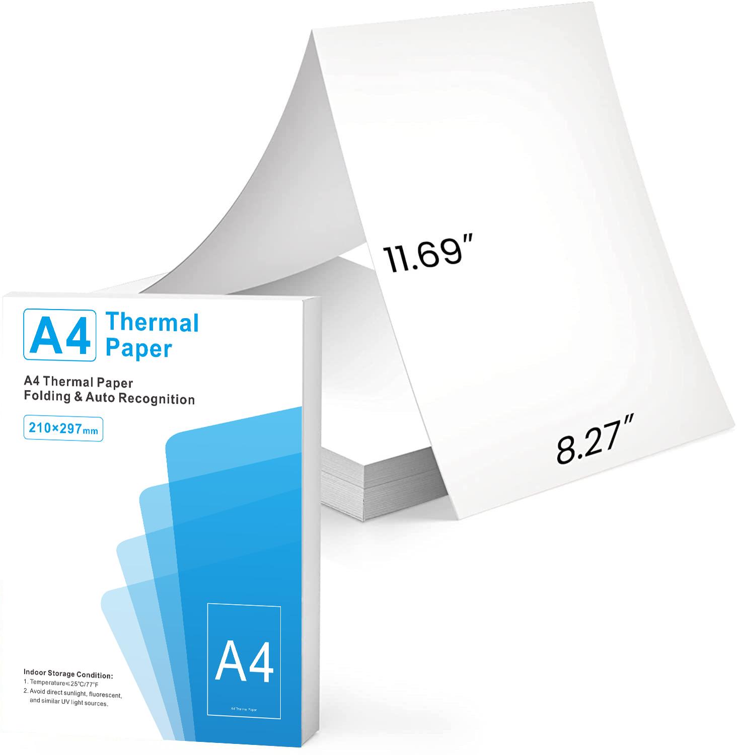 JOYYE A4 Thermal Printing Paper, 200 Sheets A4 Size, Office Printing Paper, Back To School Stationery Supplies, Compatible with Thermal Printer