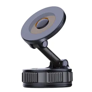 mirror mount Newly upgraded retractable car phone holder with 360° magnetic suction cup, one-touch safety lock, and ultra-compact design Strong force absorption, fixed support, super strong magnetic force, multi-surface application.
