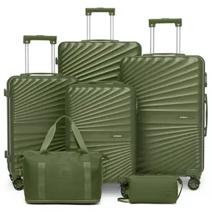 6-Piece Travel Luggage Set, Lightweight Suitcase with TSA Lock and Spinner Wheels