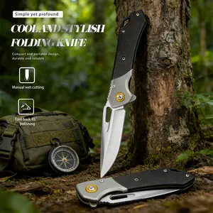 G10 Handle Folding Knife, Sharp Outdoor EDC Pocket Knife for Camping, Hiking, and Survival with Liner Lock and Belt Clip — Cool, Stylish G10 Folding Knife