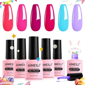 AIMEILI nail polish pastel colors SET6-12