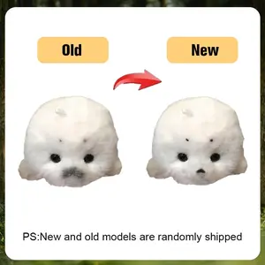 Soft Grey Seal Plush Keychain White Seal Plushies Animal Pendant Fashion Stuffed Doll Keyring Car Key Accessories Car Ornaments