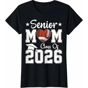 Class of Football Lover Mother Graduation T-Shirt