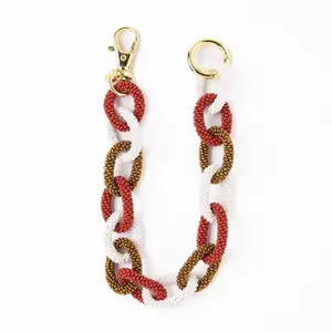 Game Day Beaded Bag Chain Burnt Orange