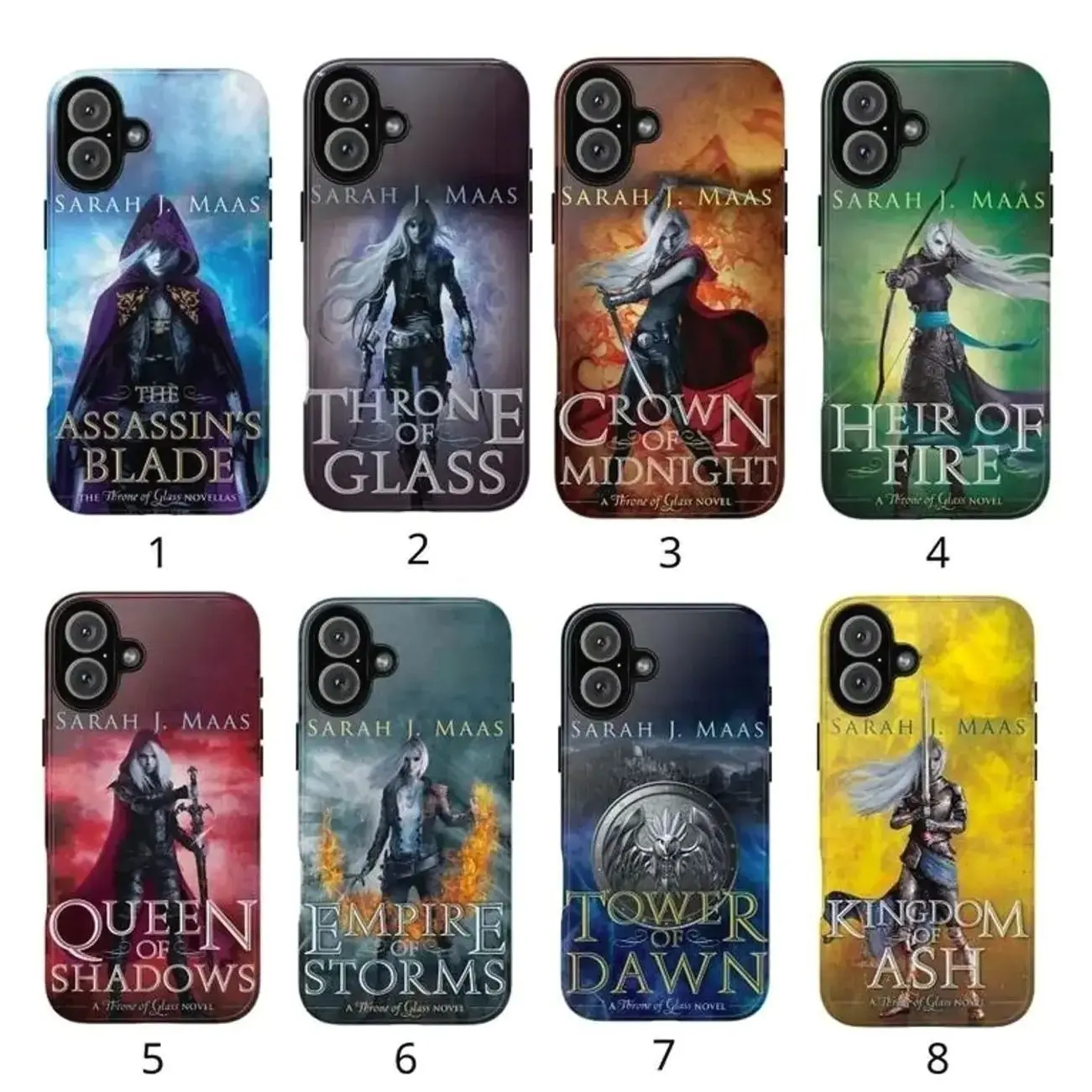 Original Bookish Fantasy ToG Sarah J Maas Fan Merch Graphic ToG Series Cover Compatible with iPhone X, 11, 12, 13, 14, 15, 16, 17 Plus Pro Promax & SS Galaxy S21-26 Series