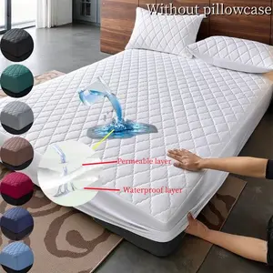 Waterproof Bed Sheet Set, Deep Pocket Non-Slip Grip Elastic Fitted Sheets with Pillowcases, Ideal for Seniors, Pets, Adults Bedroom Accessories