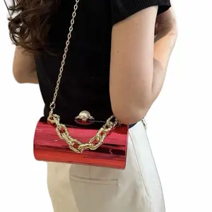 Classic Clutch Bag for Ladies - Elegant Gold Color with Crystal Embellishments and Fringe Details