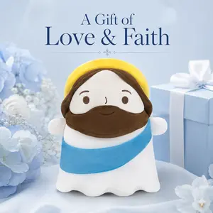 Jesus Plush Toy, 10-Inch Soft and Huggable Stuffed Doll, Christian Gift for Mom, Kids and Adults, Cute Religious Plushie for Easter, Baptism, Sunday School, Birthday, Holiday, Home Decor