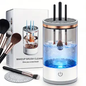 Electric Makeup Brush Cleaner Portable USB Powered Automatic Cleaning Machine for Daily Use Compact Design Ideal for Travelers and Makeup Enthusiasts