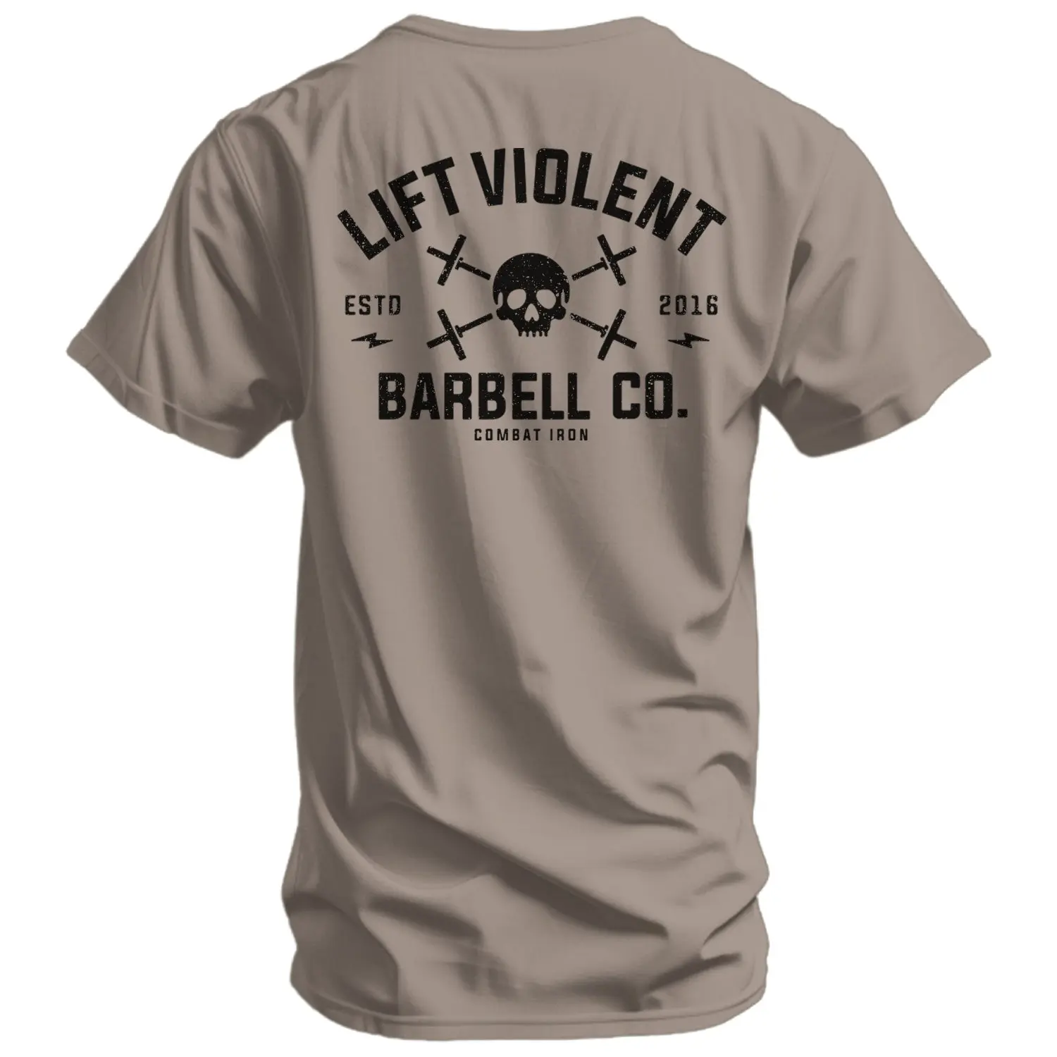 Lift Violent Barbell Co. Men’s Athletic Graphic T-Shirt | Gym Workout Training Tee | 60/40 Cotton Blend