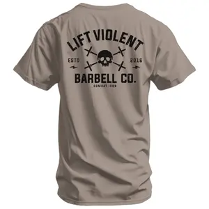 Lift Violent Barbell Co. Men’s Athletic Graphic T-Shirt | Gym Workout Training Tee | 60/40 Cotton Blend