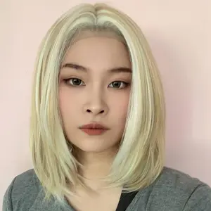 IMstyle Kacelyn Glueless Blonde with highlight bob hair style T-part lace front wigs shoulder length TS98-Y2327