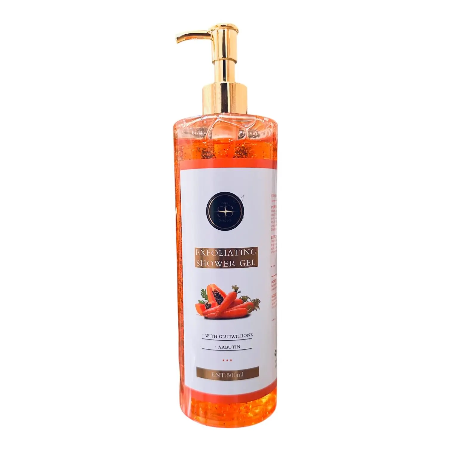 Sara Skincare Papaya and Carrot Body Scrub Shower Gel