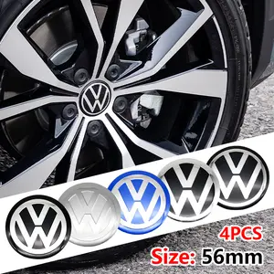 Volkswagen Wheel HUB Center Cap Sticker 56mm/4pcs, Universal Wheel HUB Decoration, Waterproof High Temperature Resistant, Multiple Sizes and Colors