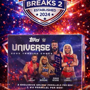 Topps WWE Universe 2025 Trading Cards - 2 Exclusive Galaxy Parallels Per Box Featuring La Knight Liv Morgan Roman Reigns Jade Cargill