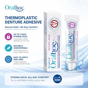 Thermoplastic Denture Adhesive Soft Reline for Dentures - Secure Hold All Day Comfort Up to 7 Days Strong Hold Zinc Free