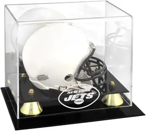 New York Jets Golden Classic Mini Helmet Display Case