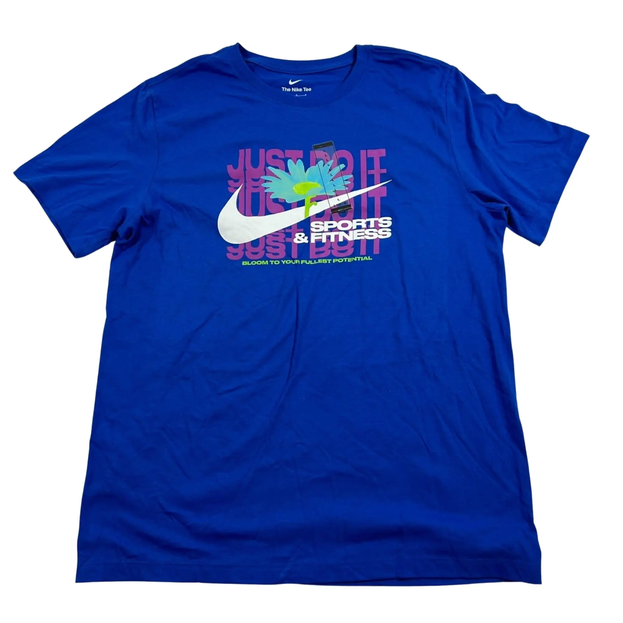 Nike Sportswear Men's Wild Card Graphic T-Shirt "Blue" – Casual Short Sleeve Tee Featuring Iconic Nike Branding, Soft Cotton Fabric, Comfortable Everyday Fit, and Bold Graphic Design Perfect for Streetwear, Lifestyle Wear, Training, and Everyday Casual