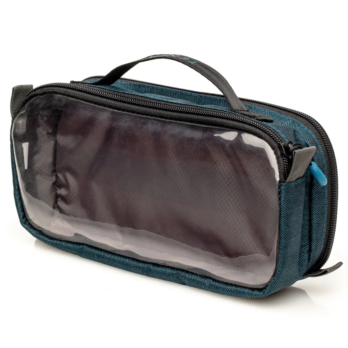 Tenba Tools Cable Duo Multi-Pockets Organiser - 4-Pouch, Transparent Front, Blue, for Computer & Office Desktop Laptop Components Cable Organization