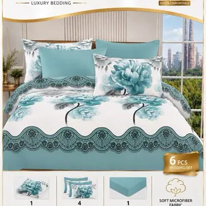 Elegant comfort lace 6pcs sheet set king