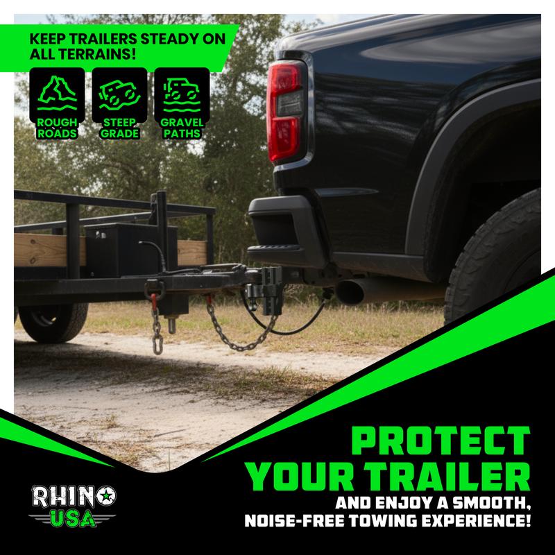 Rhino USA Adjustable Trailer Hitch (2.5-Inch Receiver) - Heavy Duty Aluminum Tow Hitches with 6-Inch Drop/Rise for Truck (18,500 LBS GTW)