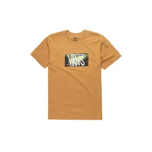 VANS Light Box Logo Menswear Top - Mens Classic Crew Neck Short Sleeve 100% Cotton Medium Length Casual Traditional Fit Summer T-Shirt