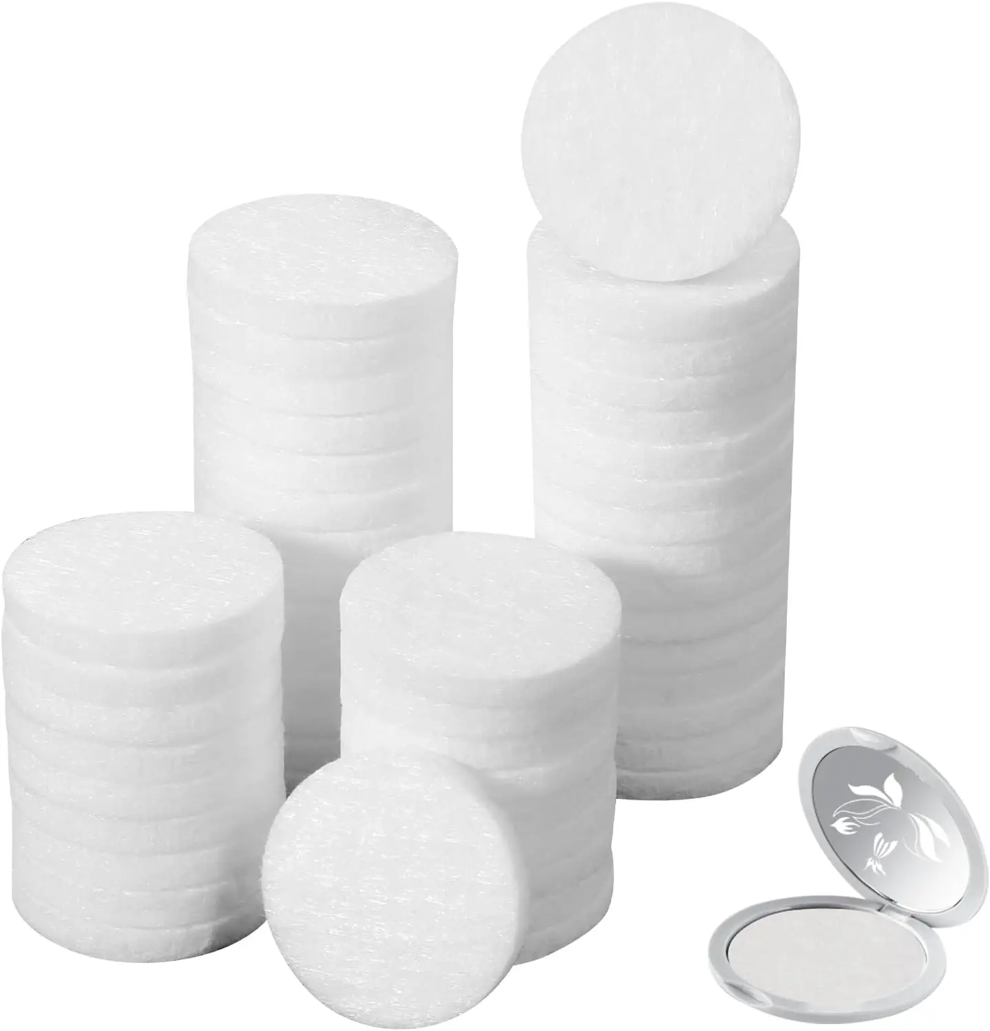 Diffuser Refill Pads,  Pcs  Inch Round Essential Oil Diffuser Pad Mini Microfibre Air Filter Scent Pads Unscented Pad for Humidifier Air Purifier Home Car Plug in DiffuserRefill (White)