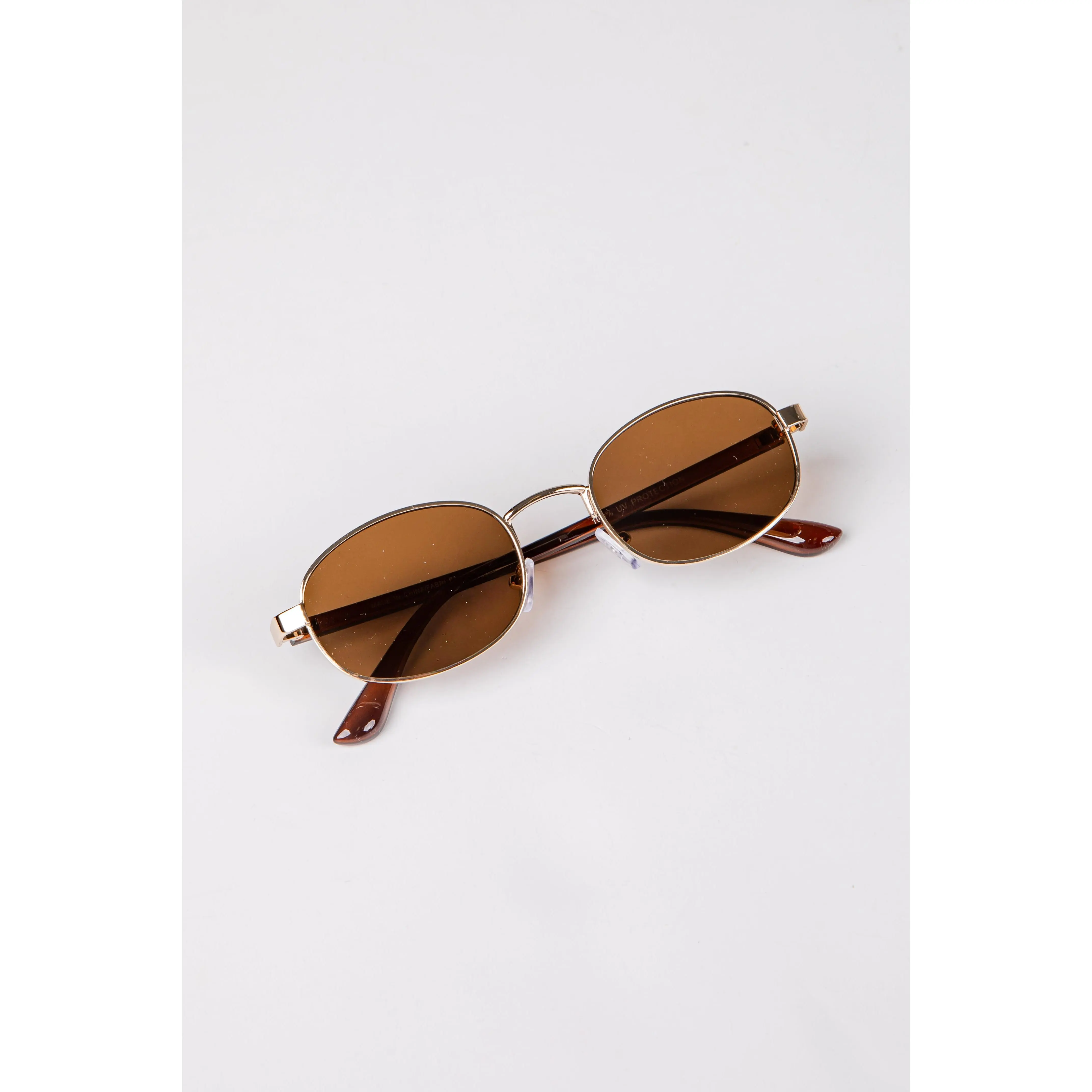 Origin Oval Frame Brown Sunglasses