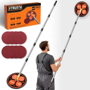 78 inch Drywall Pole Sander for Painting Prep, 360° Manual Wall Sander with Extension Pole, Comes with 8 PCS Sanding Sheets, Ideal for Drywall Painting Projects and Ceilings