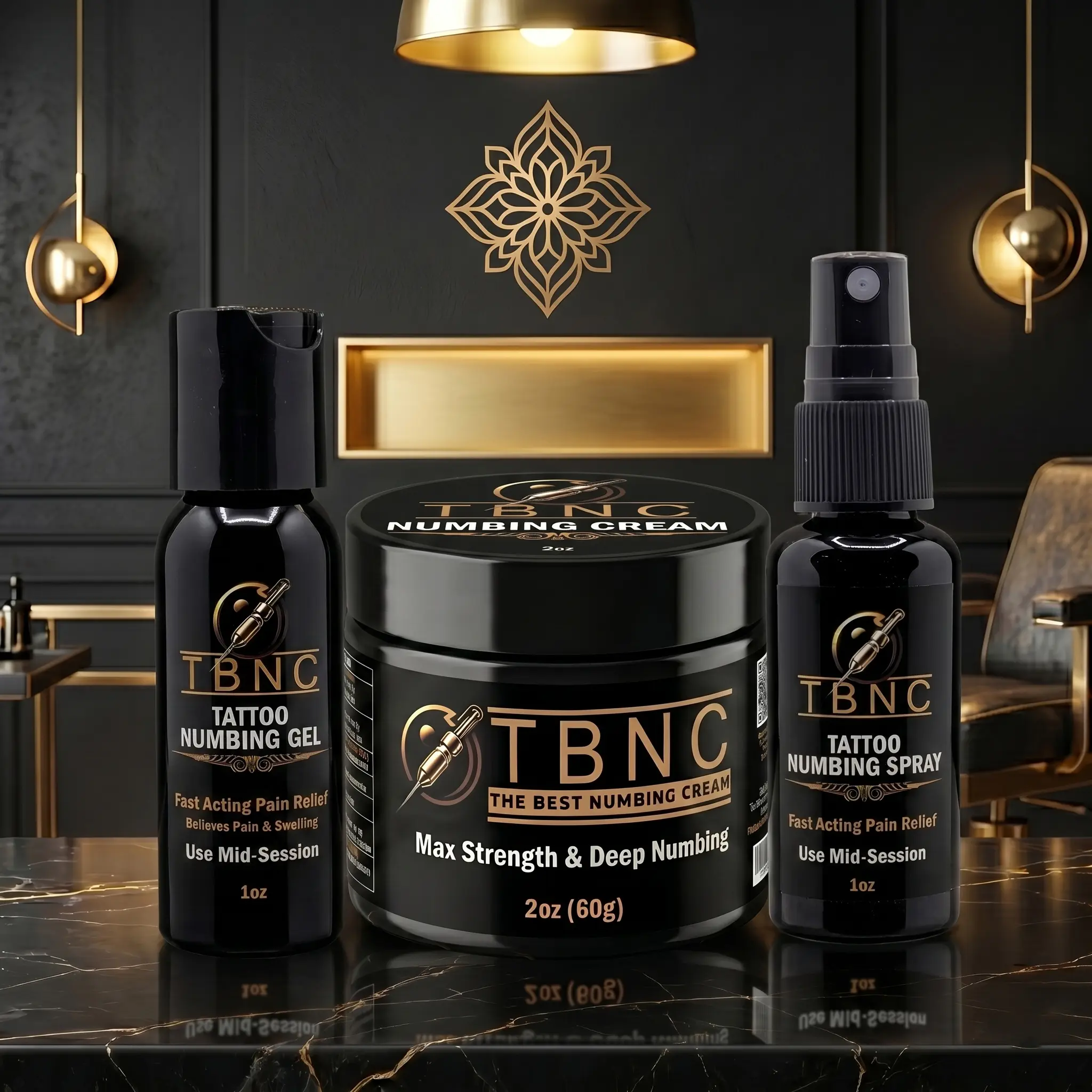 Max Tattoo Numbing Bundle - Includes Numbing Cream, Numbing Spray & Numbing Gel